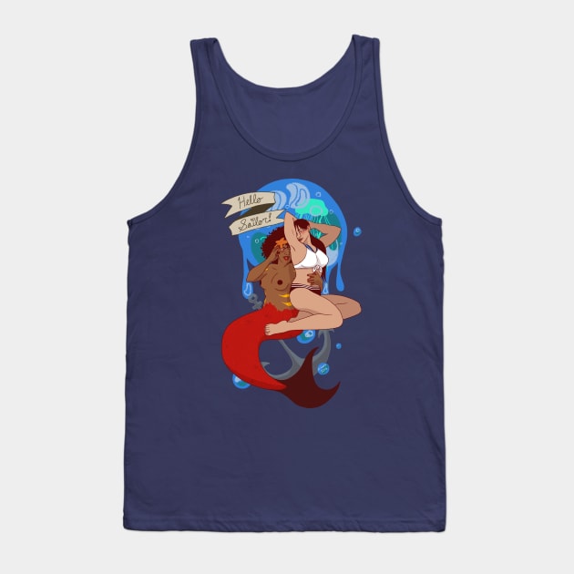 Hello Sailor! Ladies NSFW Tank Top by bones